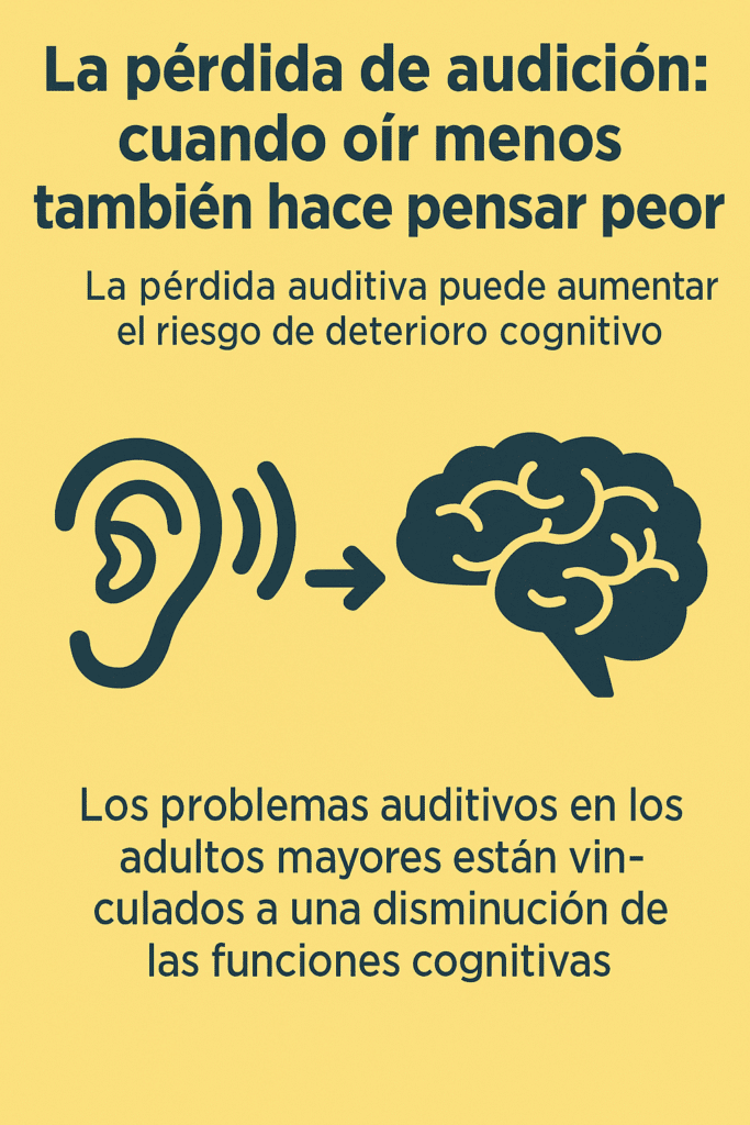 La pérdida de audición cuando oír menos también hace pensar peor